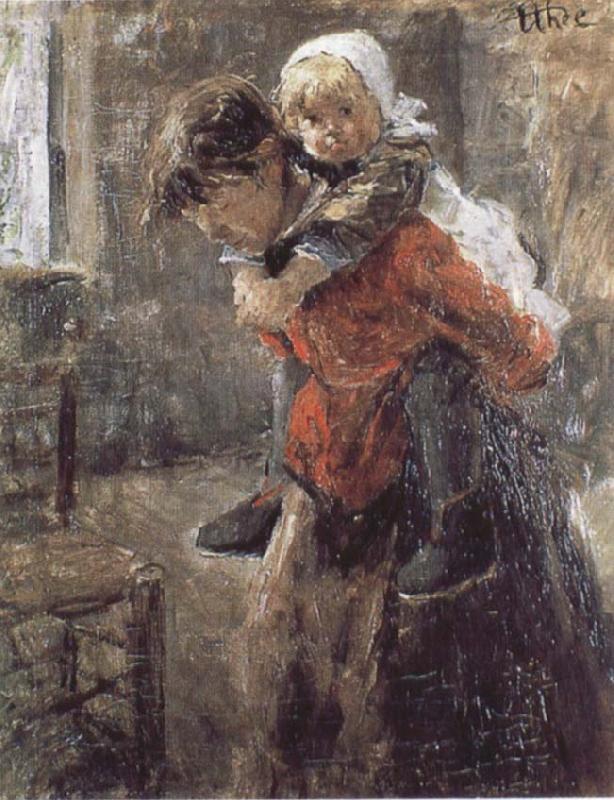 Fritz von Uhde Big Sister oil painting picture